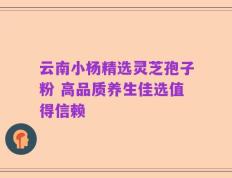 云南小杨精选灵芝孢子粉 高品质养生佳选值得信赖