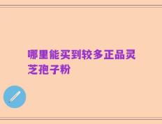 哪里能买到较多正品灵芝孢子粉