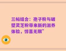 三帖组合：孢子粉与破壁灵芝粉带来新的滋养体验，惊喜无限”