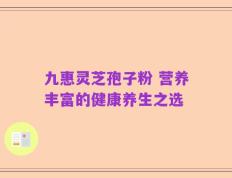 九惠灵芝孢子粉 营养丰富的健康养生之选