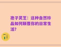 孢子灵芝：这种自然珍品如何颠覆你的日常生活？