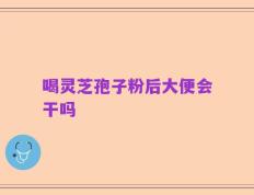 喝灵芝孢子粉后大便会干吗