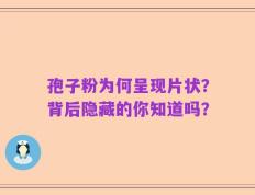 孢子粉为何呈现片状？背后隐藏的你知道吗？