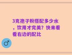 3克孢子粉搭配多少水，饮用才完美？快来看看右边的配比