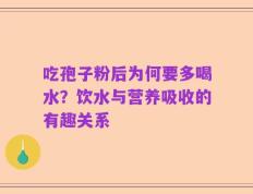 吃孢子粉后为何要多喝水？饮水与营养吸收的有趣关系