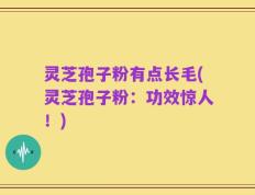 灵芝孢子粉有点长毛(灵芝孢子粉：功效惊人！)