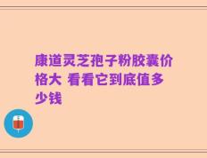 康道灵芝孢子粉胶囊价格大 看看它到底值多少钱