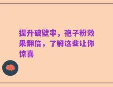 提升破壁率，孢子粉效果翻倍，了解这些让你惊喜