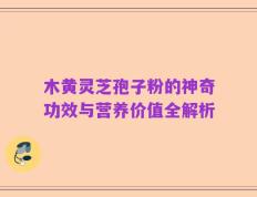 木黄灵芝孢子粉的神奇功效与营养价值全解析