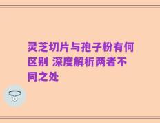 灵芝切片与孢子粉有何区别 深度解析两者不同之处