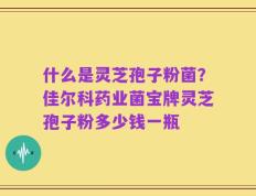 什么是灵芝孢子粉菌？佳尔科药业菌宝牌灵芝孢子粉多少钱一瓶