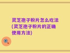 灵芝孢子粉片怎么吃法(灵芝孢子粉片的正确使用方法)
