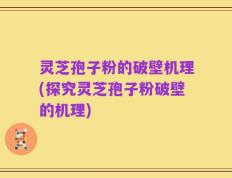 灵芝孢子粉的破壁机理(探究灵芝孢子粉破壁的机理)