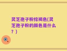 灵芝孢子粉棕褐色(灵芝孢子粉的颜色是什么？)