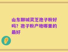 山东聊城灵芝孢子粉好吗？孢子粉产地哪里的最好