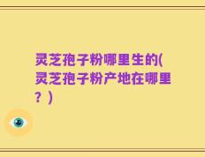 灵芝孢子粉哪里生的(灵芝孢子粉产地在哪里？)