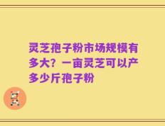 灵芝孢子粉市场规模有多大？一亩灵芝可以产多少斤孢子粉