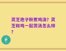 灵芝孢子粉煮鸡汤？灵芝和鸡一起煲汤怎么样？