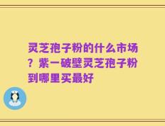 灵芝孢子粉的什么市场？紫一破壁灵芝孢子粉到哪里买最好