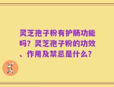 灵芝孢子粉有护肠功能吗？灵芝孢子粉的功效、作用及禁忌是什么？