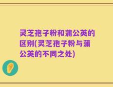 灵芝孢子粉和蒲公英的区别(灵芝孢子粉与蒲公英的不同之处)