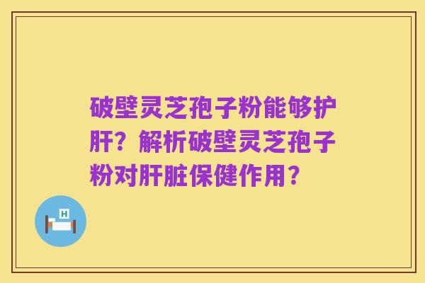 破壁灵芝孢子粉能够护肝?解析破壁灵芝孢子粉对肝脏保健作用?