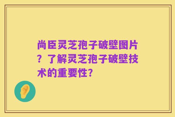 尚臣灵芝孢子破壁图片？了解灵芝孢子破壁技术的重要性？