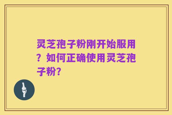 灵芝孢子粉刚开始服用？如何正确使用灵芝孢子粉？