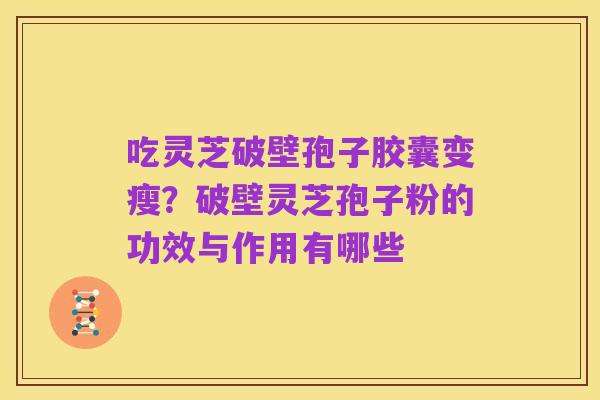 吃灵芝破壁孢子胶囊变瘦?破壁灵芝孢子粉的功效与作用有哪些