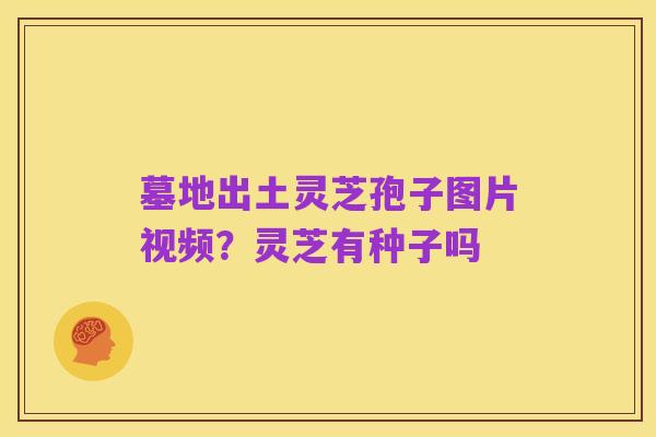 墓地出土灵芝孢子图片视频？灵芝有种子吗