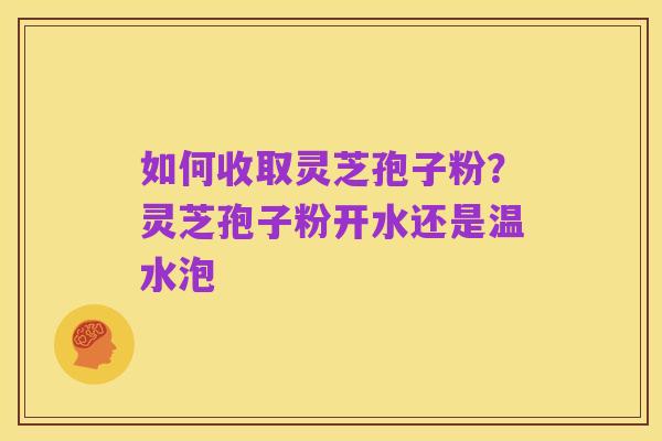 如何收取灵芝孢子粉?灵芝孢子粉开水还是温水泡