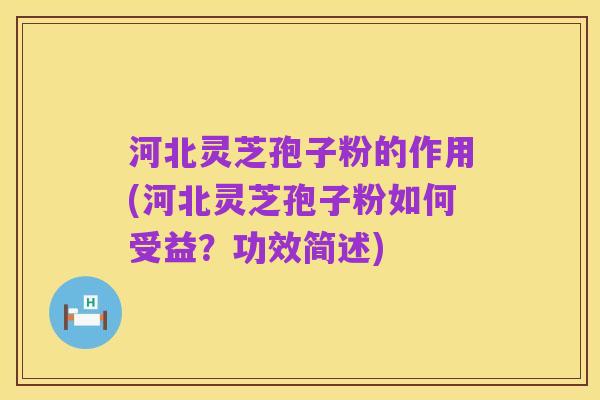 河北灵芝孢子粉的作用(河北灵芝孢子粉如何受益?功效简述)