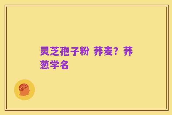 灵芝孢子粉 荞麦?荞葱学名