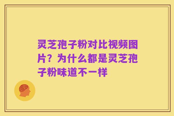 灵芝孢子粉对比视频图片?为什么都是灵芝孢子粉味道不一样