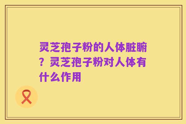 灵芝孢子粉的人体脏腑？灵芝孢子粉对人体有什么作用