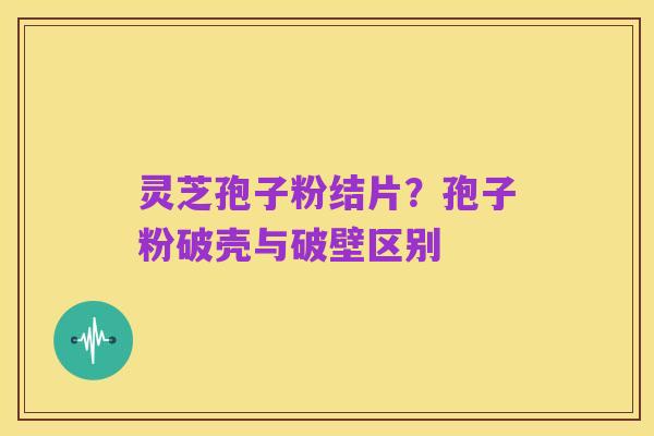 灵芝孢子粉结片？孢子粉破壳与破壁区别