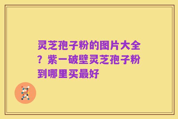 灵芝孢子粉的图片大全？紫一破壁灵芝孢子粉到哪里买最好