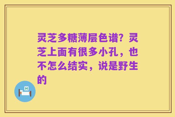 灵芝多糖薄层色谱?灵芝上面有很多小孔,也不怎么结实,说是野生的