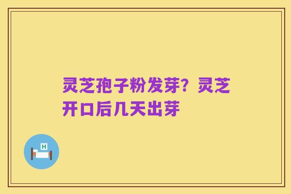 灵芝孢子粉发芽?灵芝开口后几天出芽