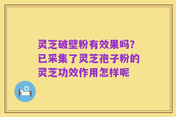 灵芝破壁粉有效果吗？已采集了灵芝孢子粉的灵芝功效作用怎样呢