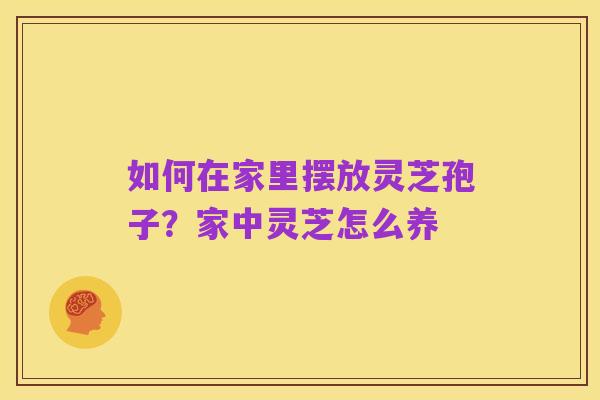 如何在家里摆放灵芝孢子?家中灵芝怎么养
