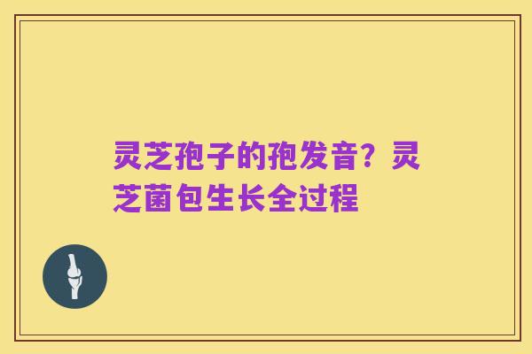 灵芝孢子的孢发音?灵芝菌包生长全过程