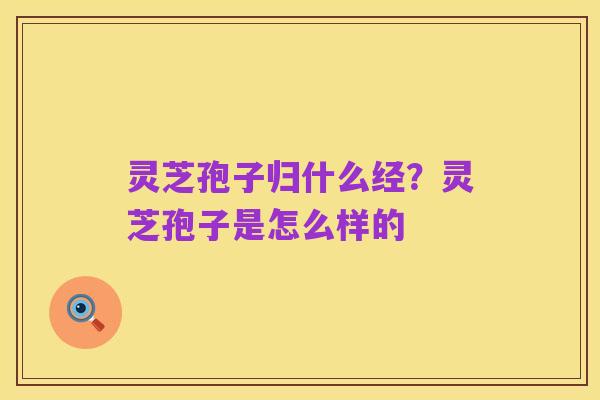 灵芝孢子归什么经?灵芝孢子是怎么样的