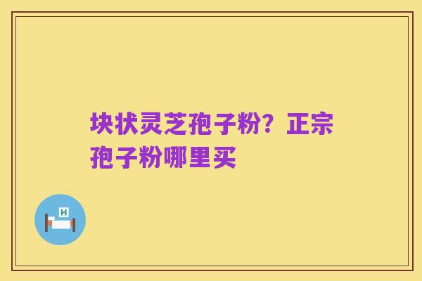 块状灵芝孢子粉?正宗孢子粉哪里买