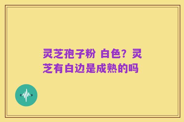灵芝孢子粉 白色?灵芝有白边是成熟的吗