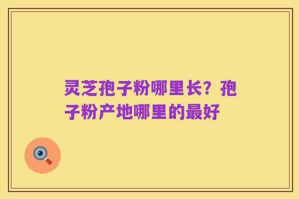 灵芝孢子粉哪里长?孢子粉产地哪里的最好