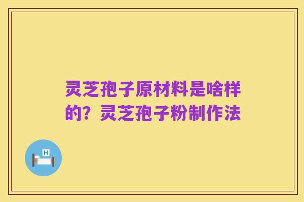 灵芝孢子原材料是啥样的?灵芝孢子粉制作法