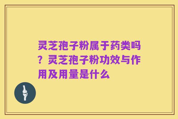 灵芝孢子粉属于药类吗?灵芝孢子粉功效与作用及用量是什么