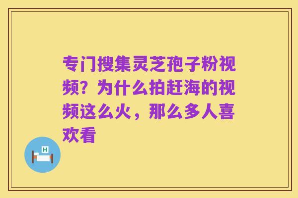 专门搜集灵芝孢子粉视频?为什么拍赶海的视频这么火,那么多人喜欢看