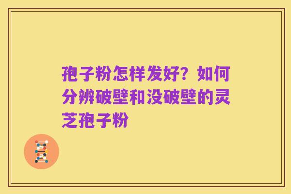 孢子粉怎样发好?如何分辨破壁和没破壁的灵芝孢子粉
